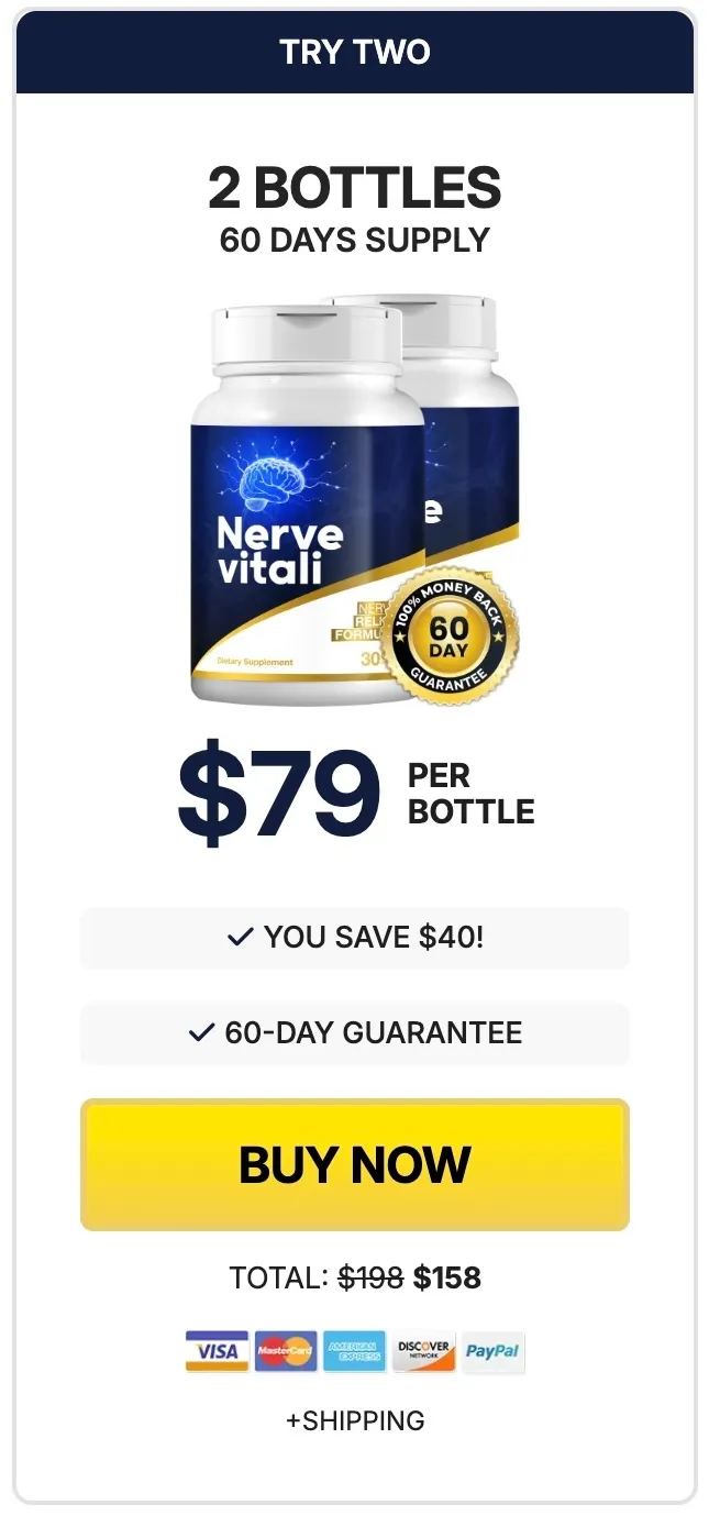 Nerve Vitali 2 bottle supply - 60 day nerve support